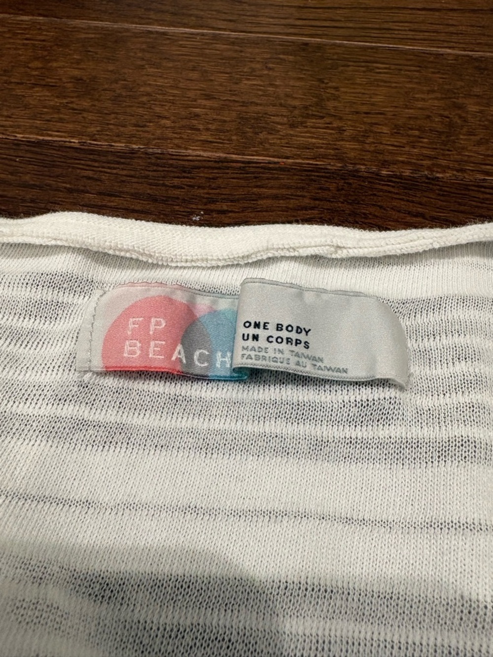 Free People FP Beach White Knit Cover-Up One Size Sheer Oversized Beach Top - Picture 2 of 11